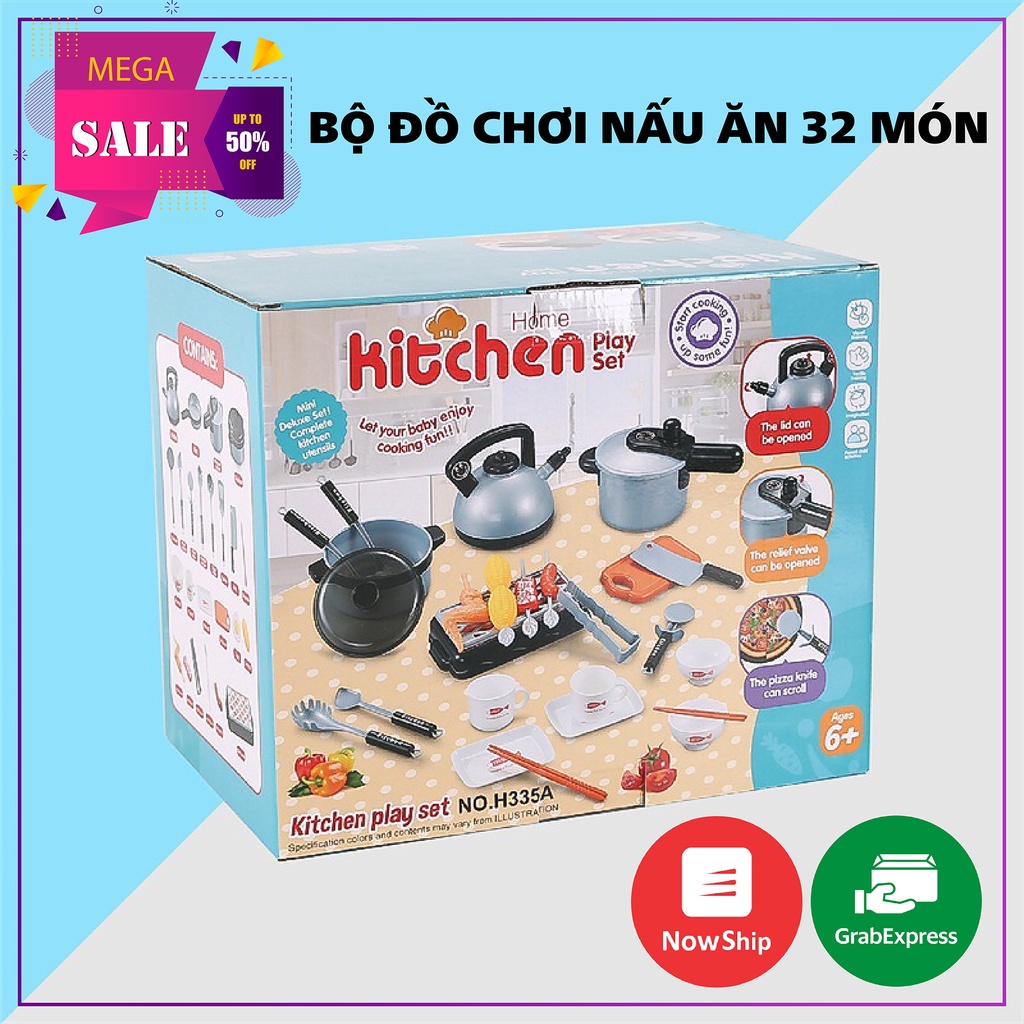 BỘ ĐỒ CHƠI NẤU ĂN 32 MÓN CHO BÉ YÊU