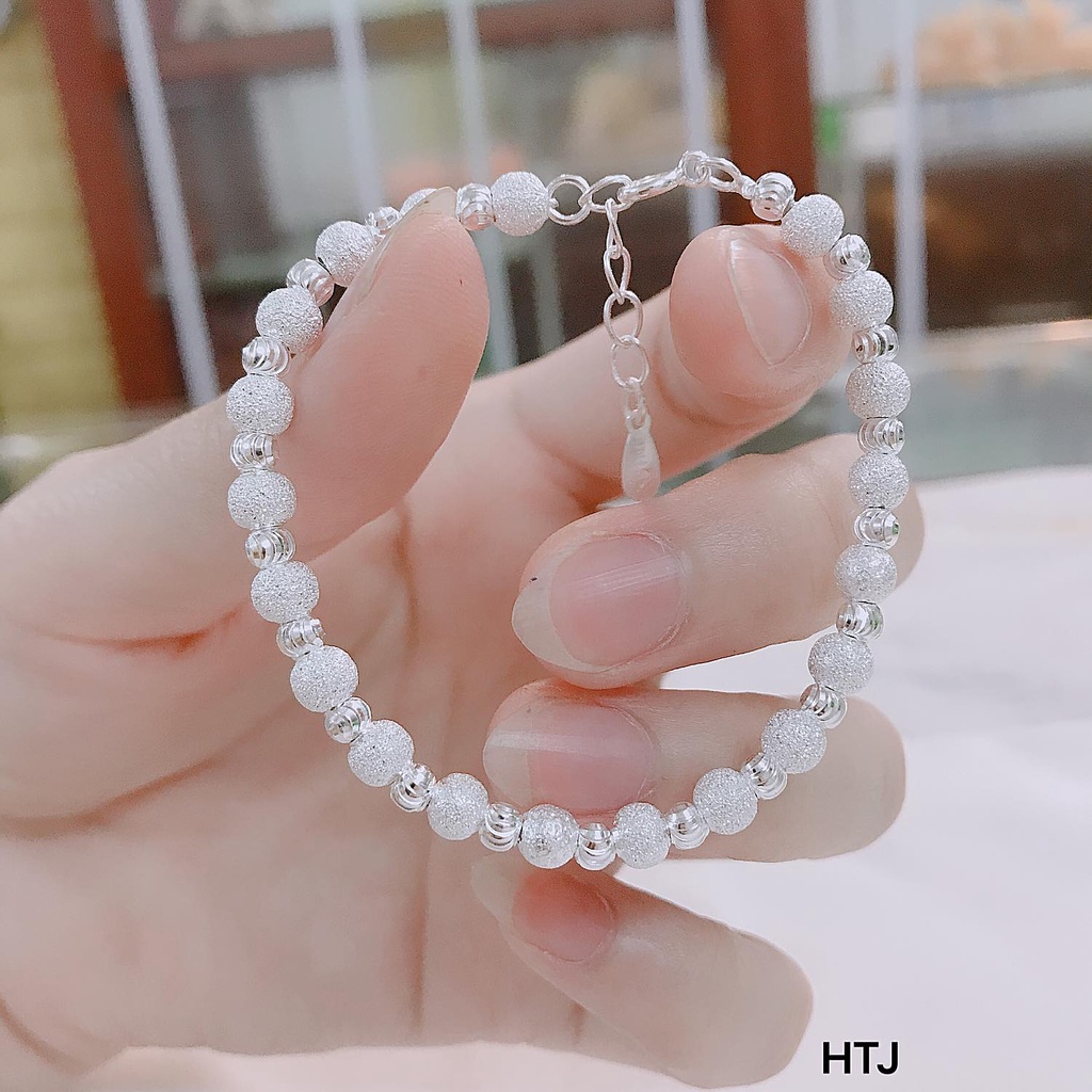 Lắc tay bi cát bạc ta