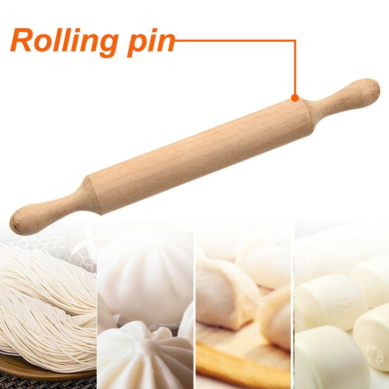 Non-stick Wooden Rolling Pin/ Baking Cookies Chapati  Pizza Dough Roller/ Kitchen Baking Utensil