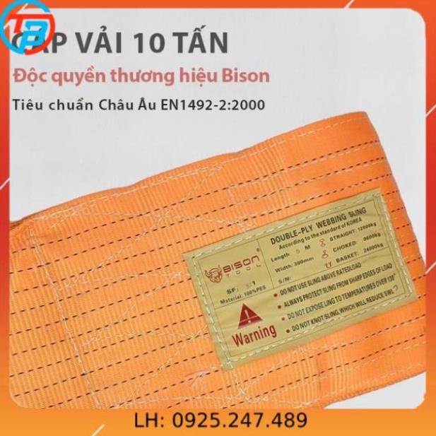 Dây Cáp Vải Cẩu Hàng - Hệ số 5:1 ( Đủ size- Loại 10T)
