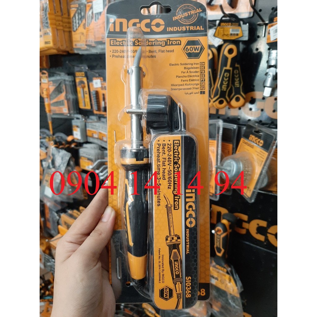 Mỏ hàn chì INGCO SI0368 máy hàn công suất đầu vào 60W thời gian làm nóng 3-5 phút