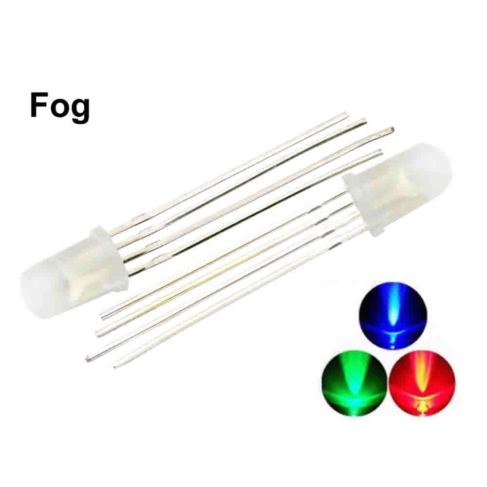 50pcs 5mm RGB Red green blue Transparent LED / Fog Four feet Controlled Common cathode