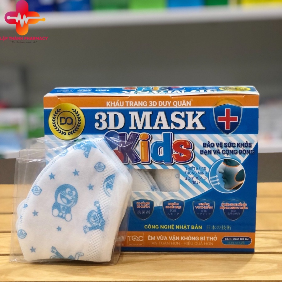 KHẨU TRANG 3D MASK CHO BÉ HỘP 50C DUY QUÂN, CÔNG NGHỆ NHẬT BẢN,