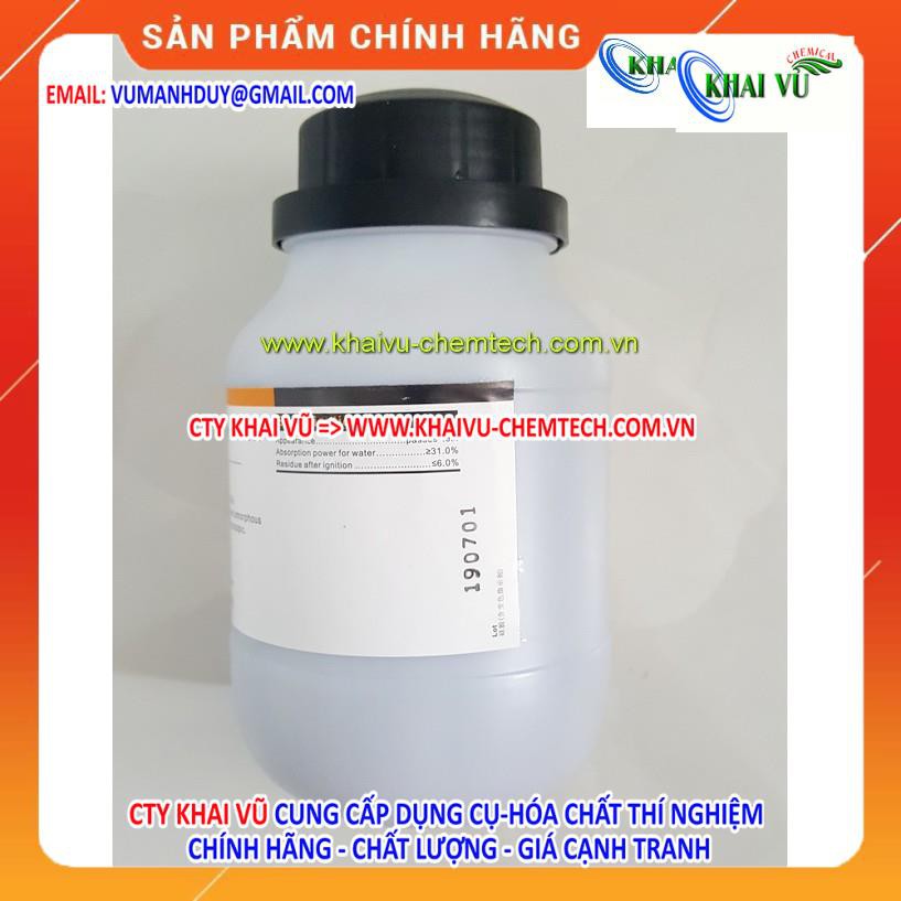 Silicagel self indicator TINH KHIẾT hạt hút ẩm màu xanh Chai 500g Xilong