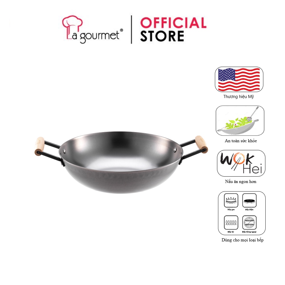 [Mã BMBAU300 giảm 7% đơn 499K] Chảo gang La gourmet Nitrigan 32cm sâu - 347688