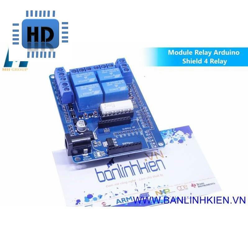 [HD] [Mô đun] Module Relay Arduino Shield 4 Relay