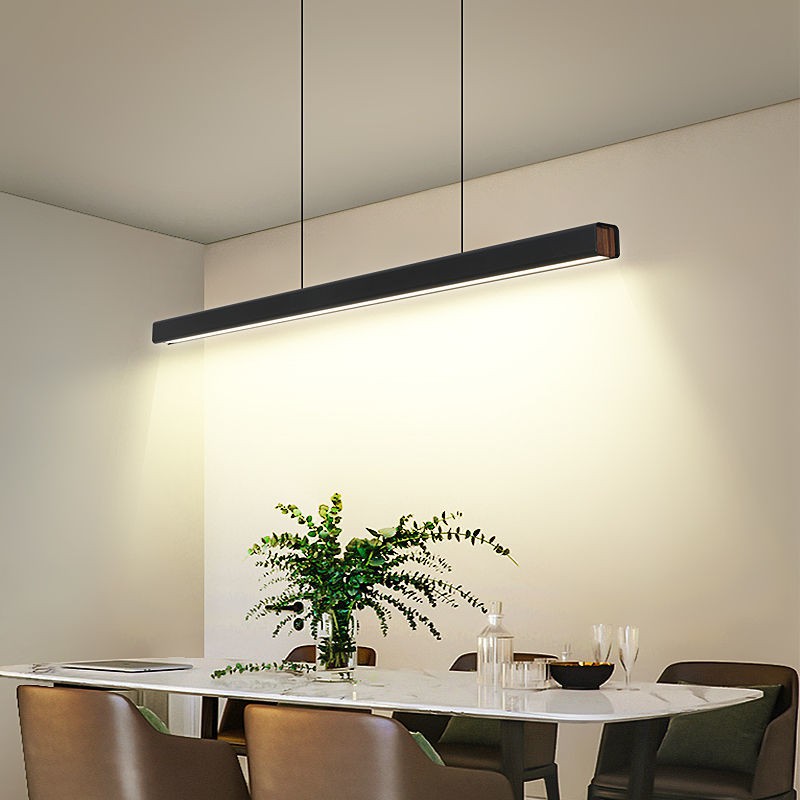 đèn chùm nhà hàng hiện đại tối giản bàn ăn kiểu Bắc Âu và quầy bar truy cập ý tưởng led dải thiết kế