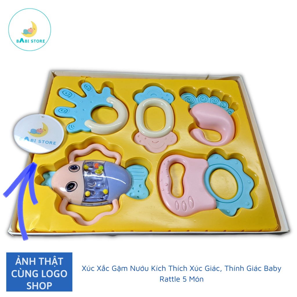 Xúc Xắc Gặm Nướu Kích Thích Xúc Giác, Thính Giác Baby Rattle 10 Món Phong Cách Hàn Quốc- BabiStore
