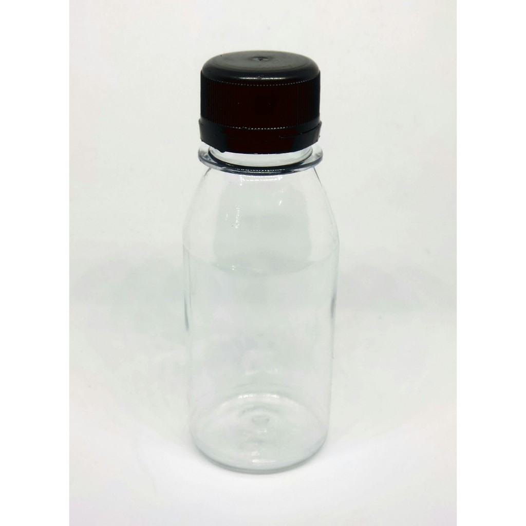 Chai nhựa pet 100 ml 12*4 cm chai nắp đen 100ml đựng keo sữa keo trong hương liệu nguyên liệu làm slime handmade