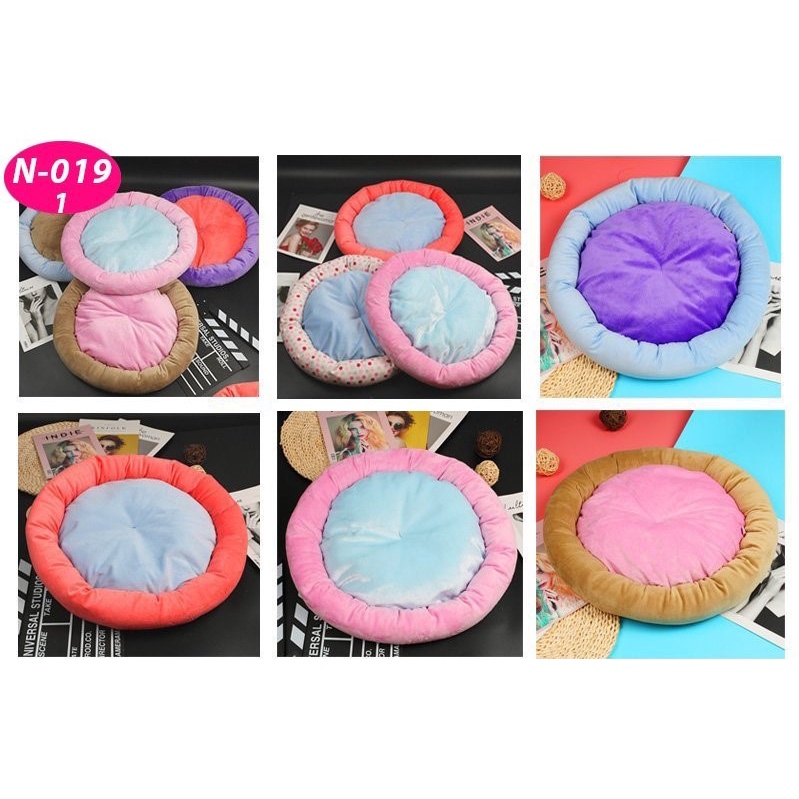 Nệm Chó Mèo Giá Rẻ Tròn 45cm (bé dưới 5 kg) - Màu Ngẫu Nhiên