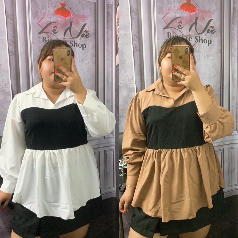 Áo sơ mi tay dài bigsize 68kg-95kg