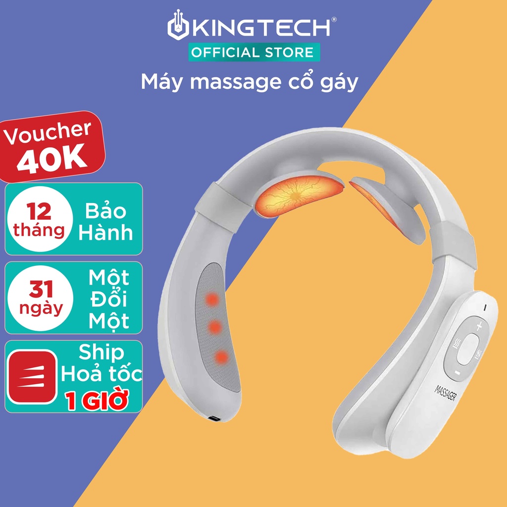 Máy Massage Cổ Vai Gáy Chuyên Sâu KINGTECH ST-304 - Sử Dụng Xung Điện Kết Hợp Nhiệt Trị Liệu - Bảo Hành 12 Tháng