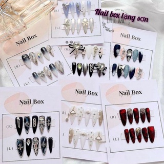 Mẫu nail box phom nhọn,nail box phom thang,phom vuông đính móng tay