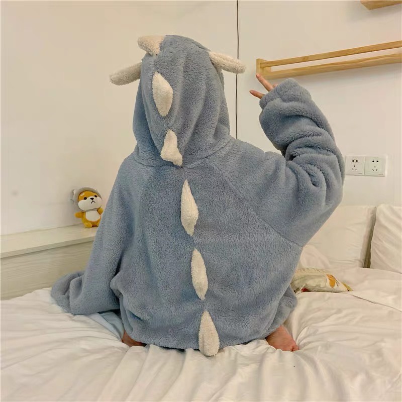 Đồ ngủ một mảnh khủng long trùm đầu siêu đáng yêu