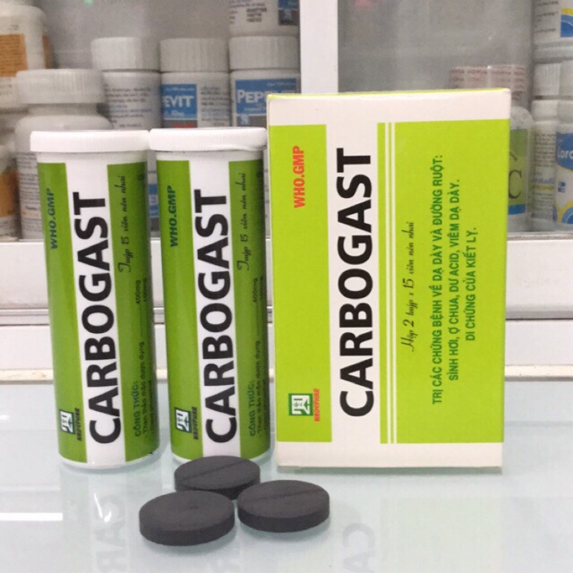 CARBOGAS bệnh dạ dày, đường ruột , kiết lỵ ,sình hơi, ợ chua....