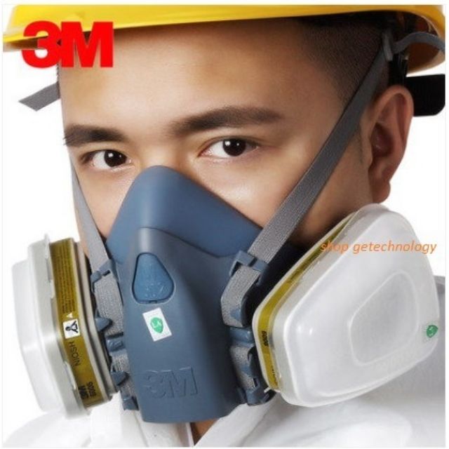 Mặt nạ 3M 7502 trọn bộ sử dụng phin 3M 6006