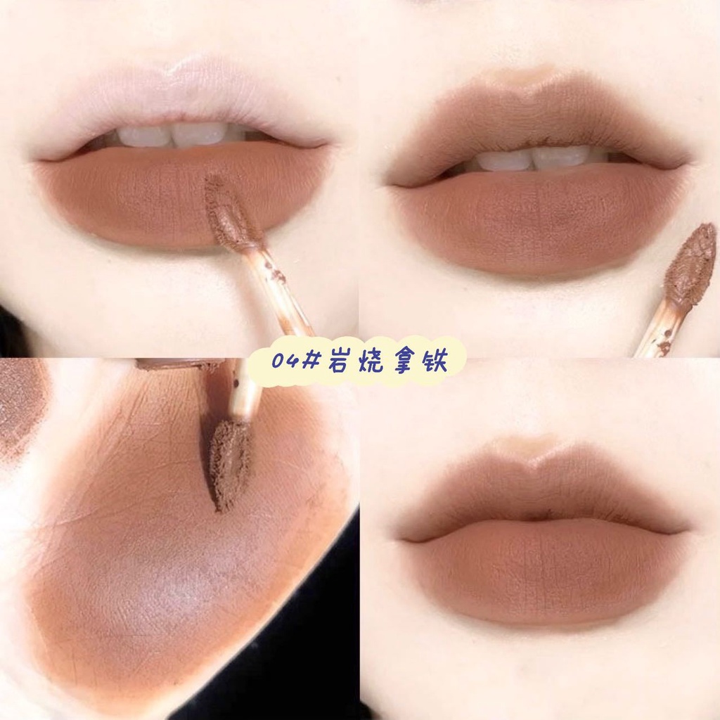 Von Gee set 5 Son Môi Dưỡng Ẩm Dạng Ống Màu Trắng Mờ Mịn Màng