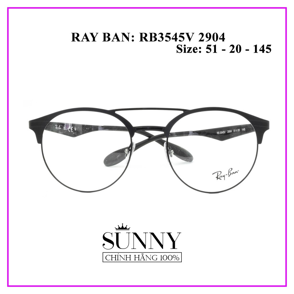 Gọng kính Rayban - RB3545V 2904 - sp chính hãng kèm tem chống hàng giả của bộ công an, thiết kế dễ đeo bảo vệ mắt