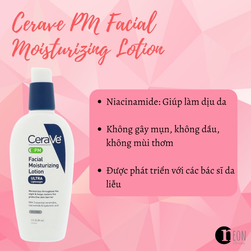 Kem dưỡng ẩm Cerave Facial Moisturizing Lotion 89ml ngày và đêm dành cho da dầu