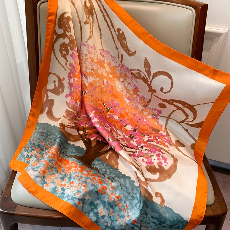 Khăn Choàng Cổ Vuông 70CM(27.5*27.5 Inches) WJ1026-59 Giả Lụa