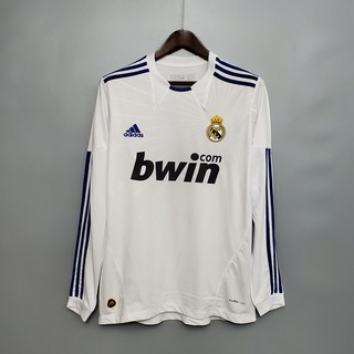 10-11 Real Madrid Long Tay áo Home Retro Bóng đá Jersey
