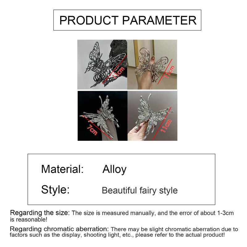 Kẹp Tóc Bướm Kim Loại Thời Trang 2022 Dành Cho Nữ