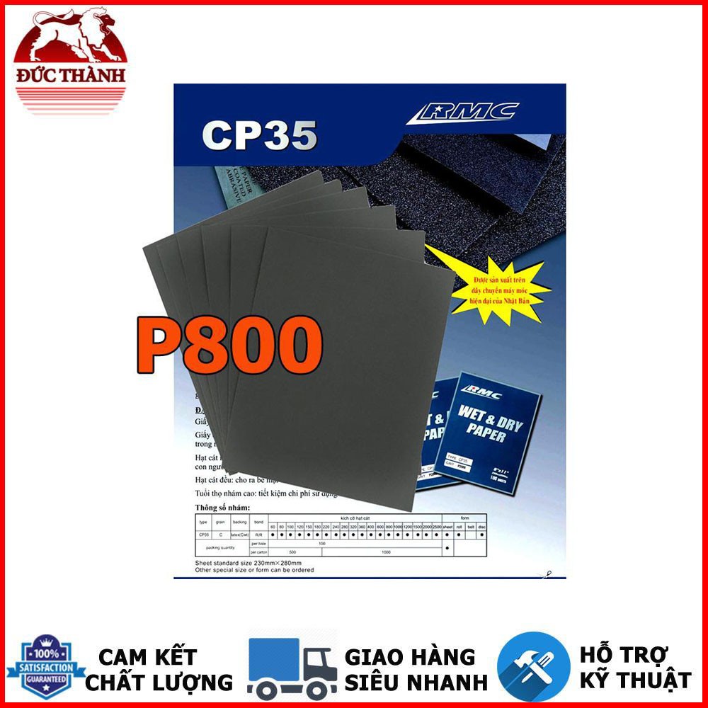 Xấp 5 tờ nhám Nhật A4 RMC độ hạt P800