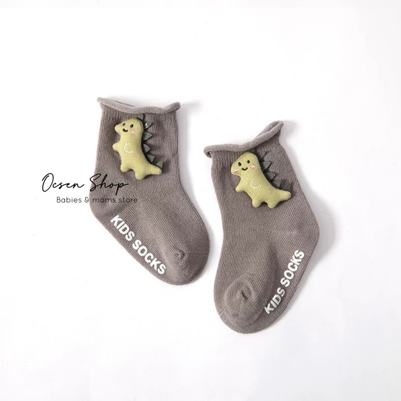 Tất vớ cao cổ hình nổi 3D, có chống trượt, siêu xinh dành cho bé