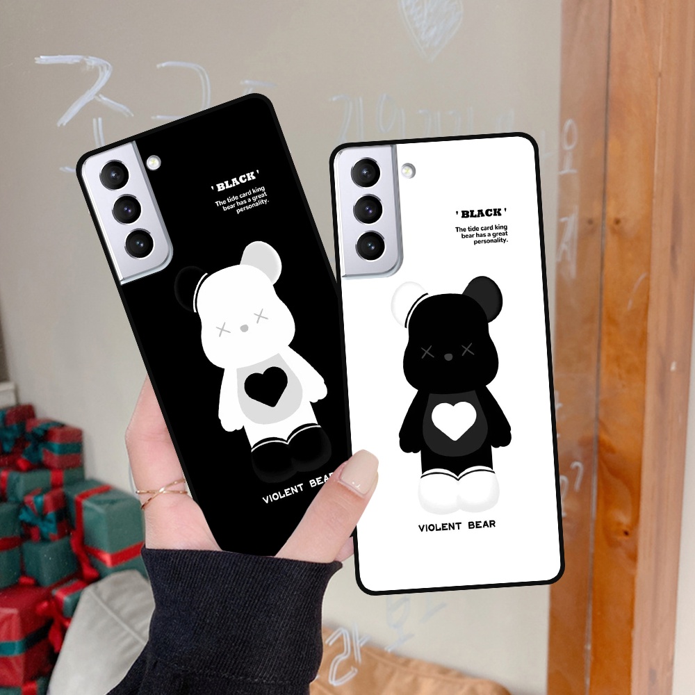 Ốp lưng Samsung S21 5G / S21 Plus 5G / S21 Ultra 5G / S21 FE in hình họa tiết Mountain, Be@rbrick dễ thương (T13 - T18)