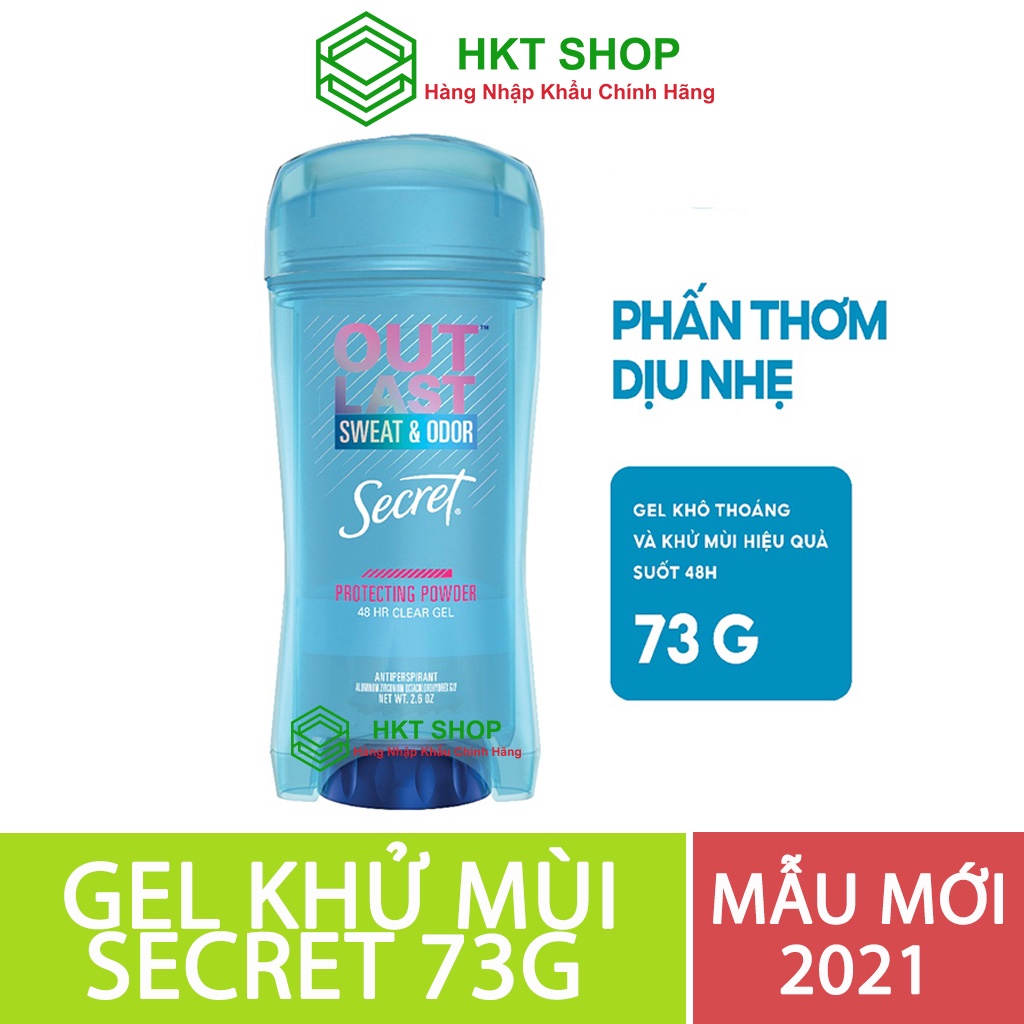 Lăn khử mùi Secret Sweat &amp; Odor Protecting Powder Clear Gel 73g - HKT Shop