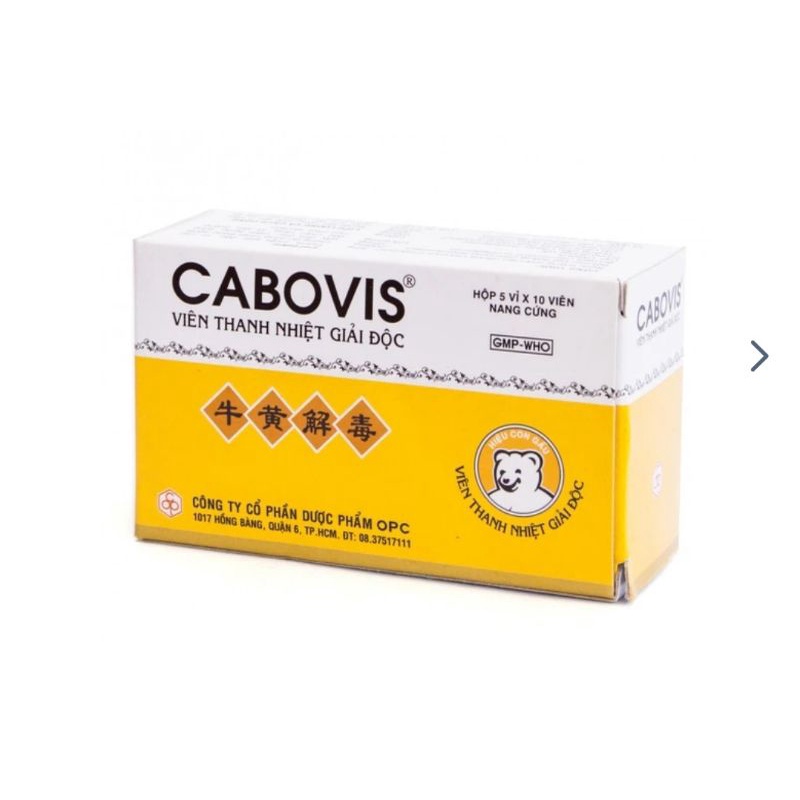 Viên thanh nhiệt giải độc CABOVIS-hộp 5vĩ