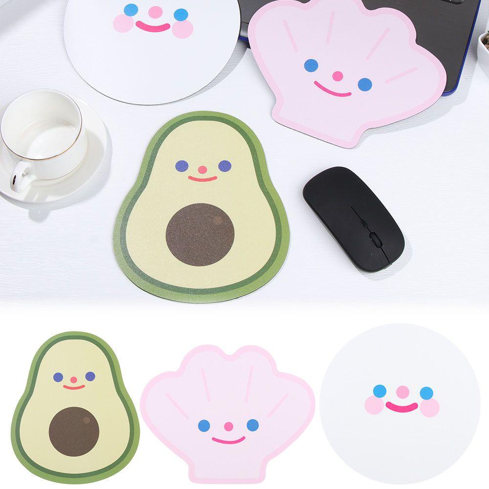 BTLIMER Miếng Lót Chuột Chống Trượt Nhiều Màu Sắc Họa Tiết Trái Bơ Hoạt Hình Dễ Thương