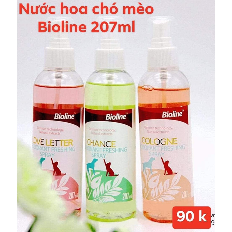 Nước hoa cho chó mèo Bioline 207ml