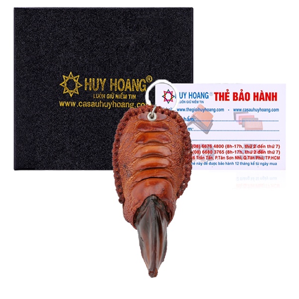 Móc khóa chân đà điểu màu đen, nâu đỏ, vàng bò, nâu đất HP8425-26-27-28