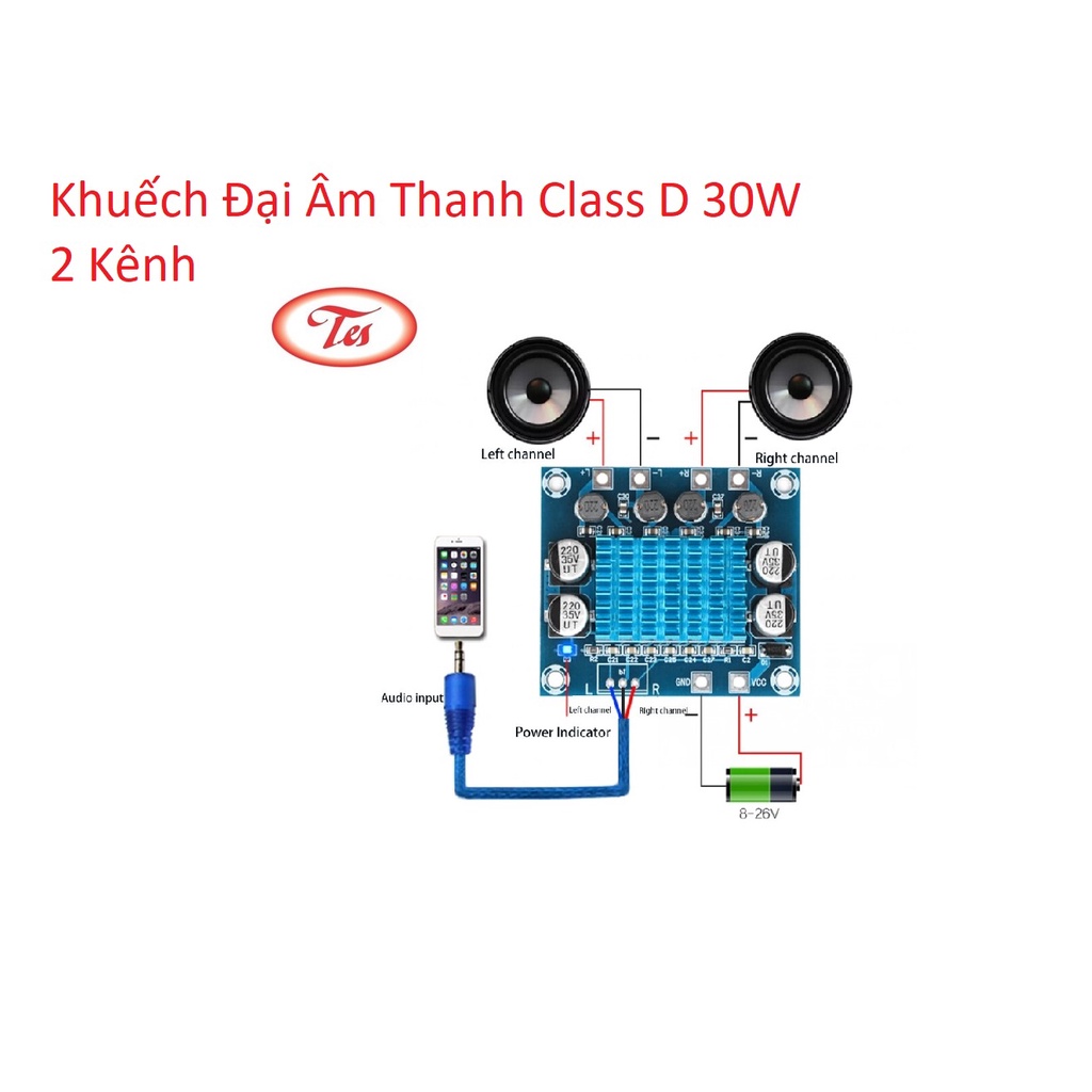 Mạch Khuếch Đại Âm Thanh 30W 2 Kênh A232
