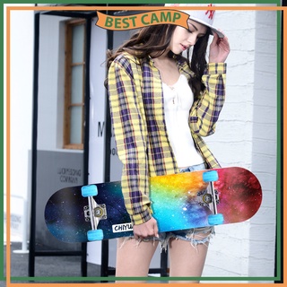 Ván Trượt Thể Thao Skateboard Cao Cấp Ván Trượt Chuẩn Thi Đấu Gỗ Phong Ép 7 Lớp Có Mặt Nhám Bánh Xe Phát Sáng Size Lớn
