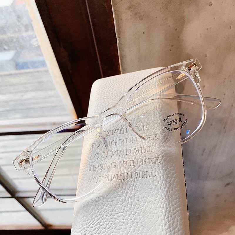 Kính giả cận gọng vuông cho nam nữ, mắt kính không độ chống ánh sáng xanh phong cách Hàn Quốc LUMINA 012