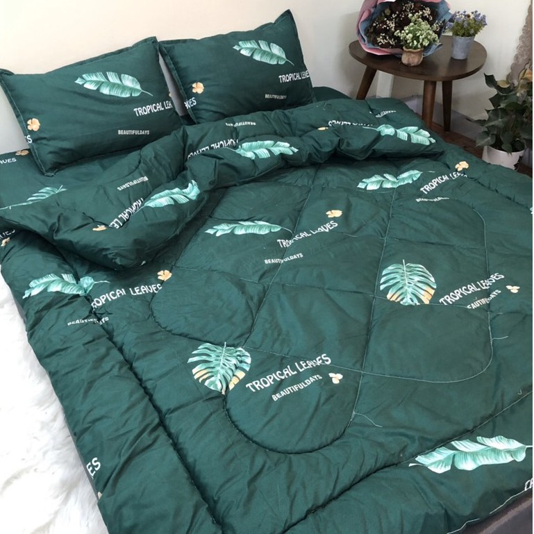 Trọn bộ chăn trần phao, ga gối và vỏ ôm cotton poly. nhắn tin để chọn mẫu