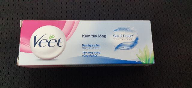 Kem Tẩy Lông Dành Cho Da Nhạy Cảm VEET Silk & Fresh Sensitive Tuýp 50g | BigBuy360 - bigbuy360.vn