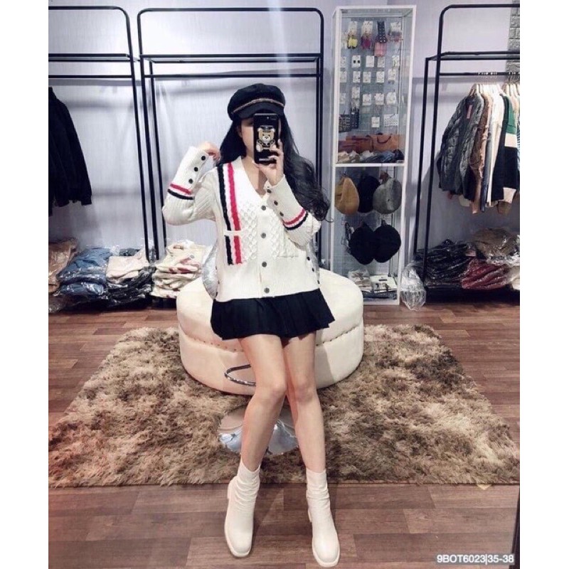 [Mã FASHIONGREEN15 giảm 10% tối đa 30k đơn từ 99k] (VIDEO) Bốt nữ ulzzang da mềm Nhún siêu đẹp nữ tính | BigBuy360 - bigbuy360.vn