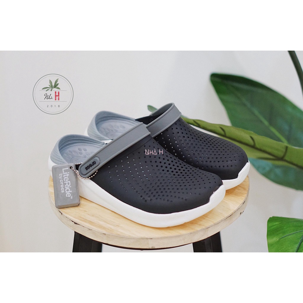 Dép sục LiteRide - Đen xám đế trắng | BigBuy360 - bigbuy360.vn
