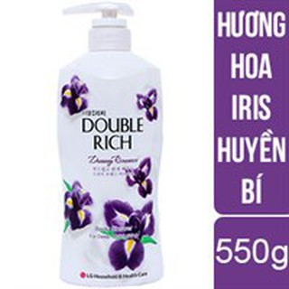 Sữa tắm dưỡng ẩm Double Rich hương Hoa Iris chai 550g