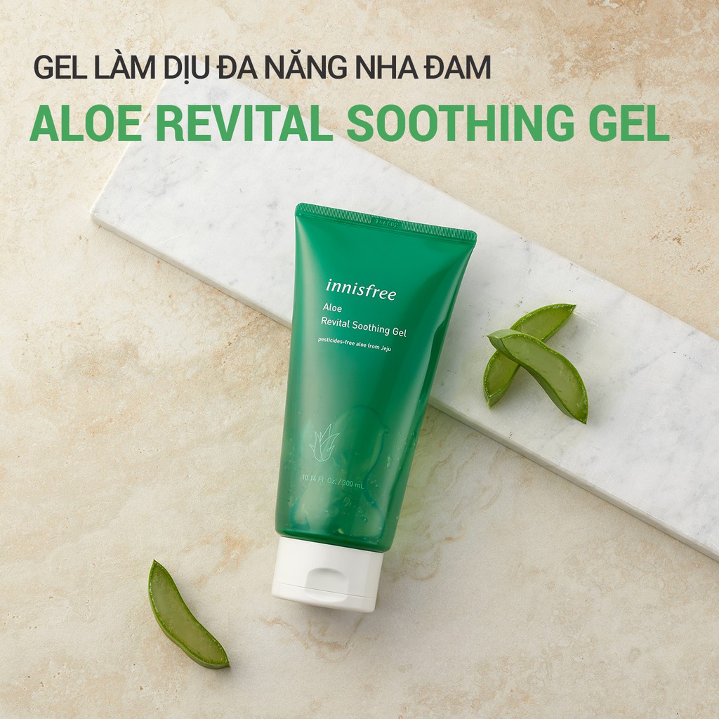 [Mã COSIF05 giảm 10% đơn 400K] Gel làm dịu đa năng nha đam innisfree Aloe Revital Soothing Gel 300ml