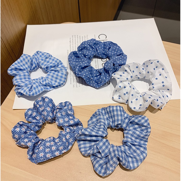 Dây Cột Tóc Họa Tiết Caro Dễ Thương Thời Trang Cho Nữ