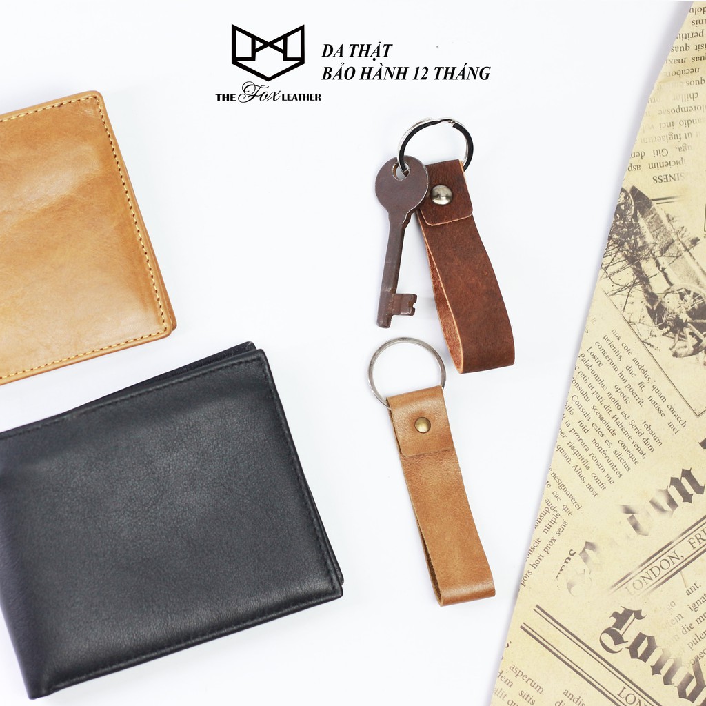 Móc khóa da bò thật móc khóa da cao cấp the fox