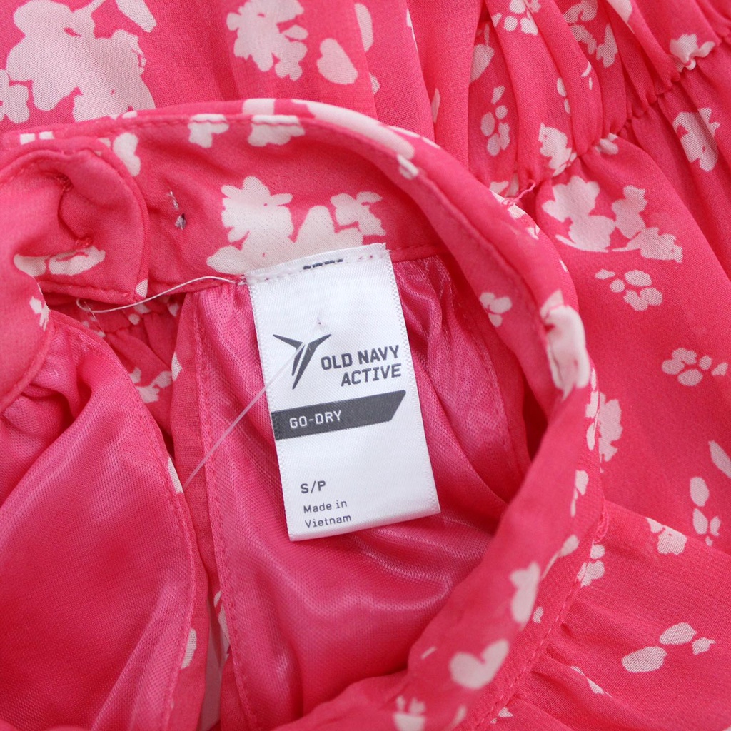 Q8913, Q8914, Q8915, Q8916 - Đầm voan yếm Old navy Active thun eo, bèo tầng, in hoa