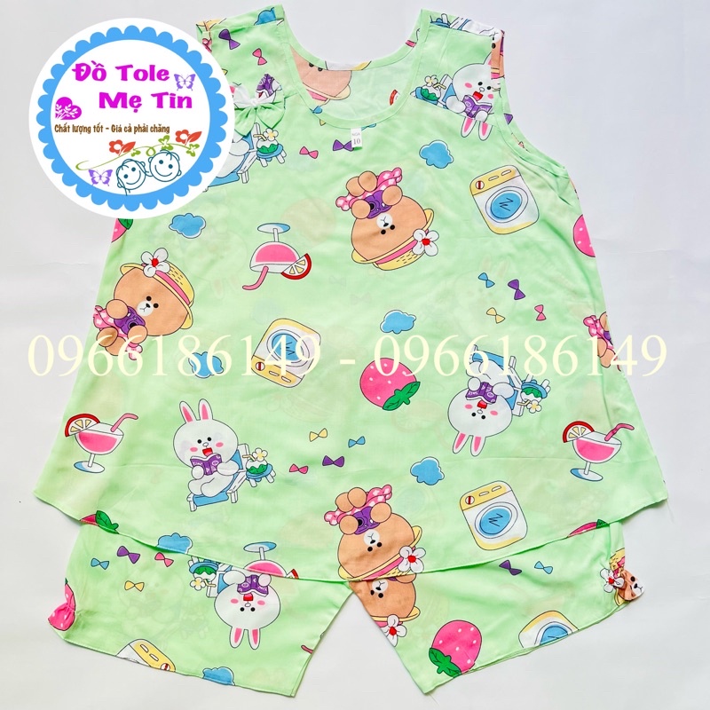 Đồ tole (lanh) sát nách size 7(17-19kg) cho bé gái