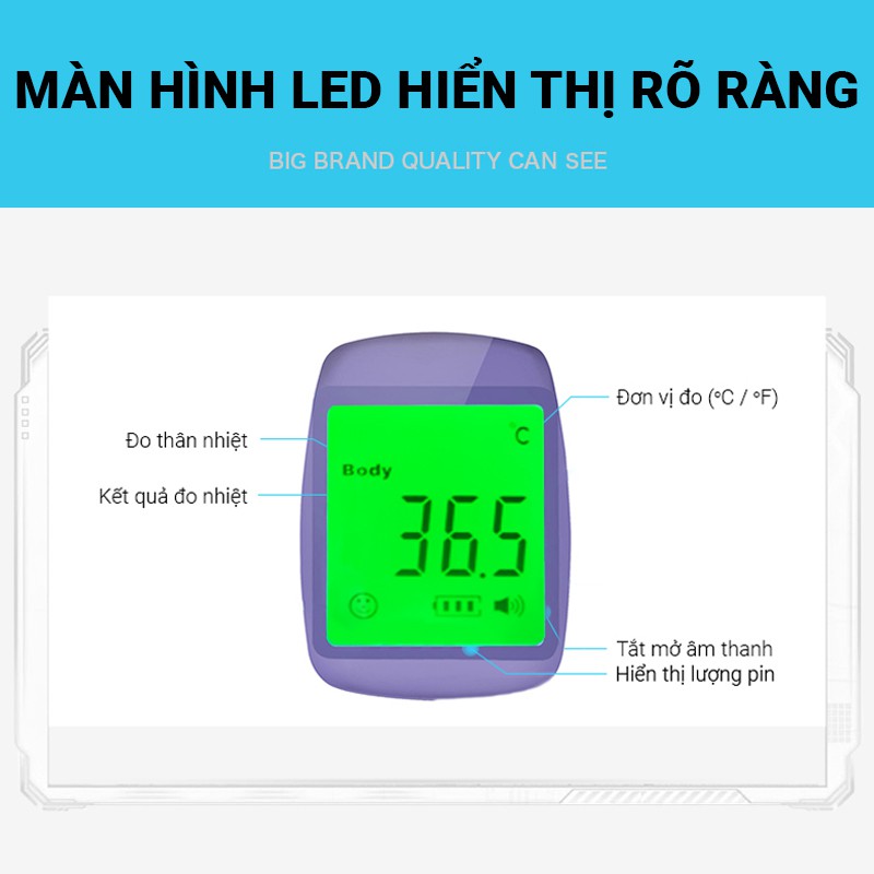 Nhiệt kế điện tử hồng ngoại GP-300 đo nhiệt độ chính xác Máy đo nhiệt độ nhanh chóng trong 1s không cần chạm