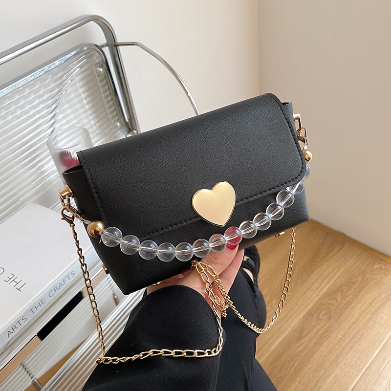 Túi Đeo Vai Hình Vuông Cỡ Nhỏ Có Khóa Trái Tim Thời Trang Cho Nữ