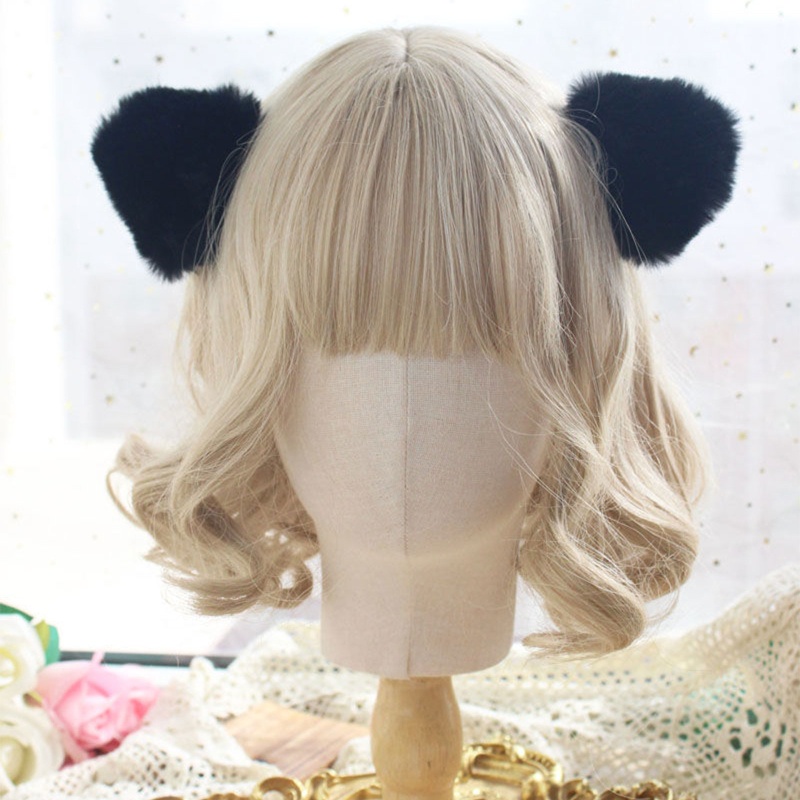 Youyo Kẹp Tóc Đính Lông Nhung Phong Cách Lolita Tinh Tế Dùng Làm Quà Tặng Sinh Nhật